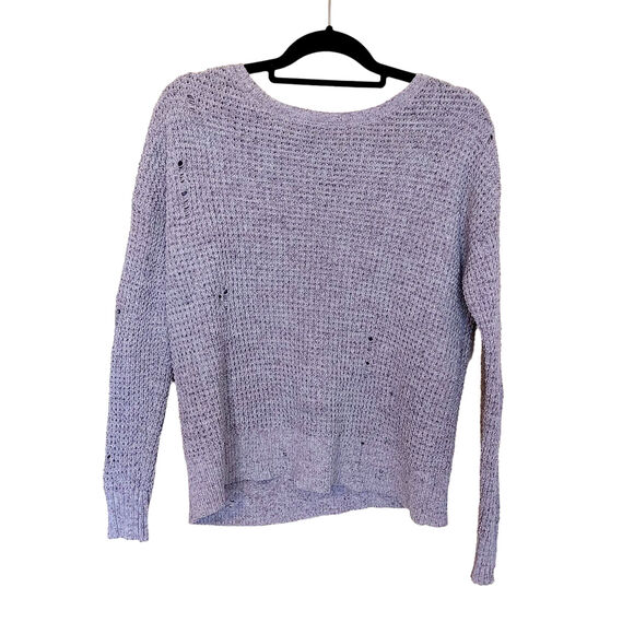 American Eagle Light Purple NWT NEW Distressed Top Sweater Size Small Soft - Picture 1 of 11